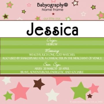 Babyography® Name Frame - Pink and Lime (19 cm x 19 cm)
